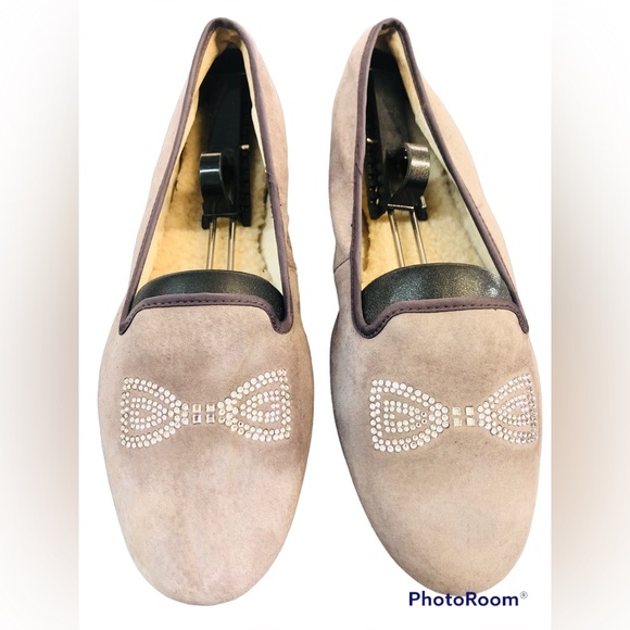 UGG Shoes - UGG Australia 1006713 Rhinestones Bow GREY Flats